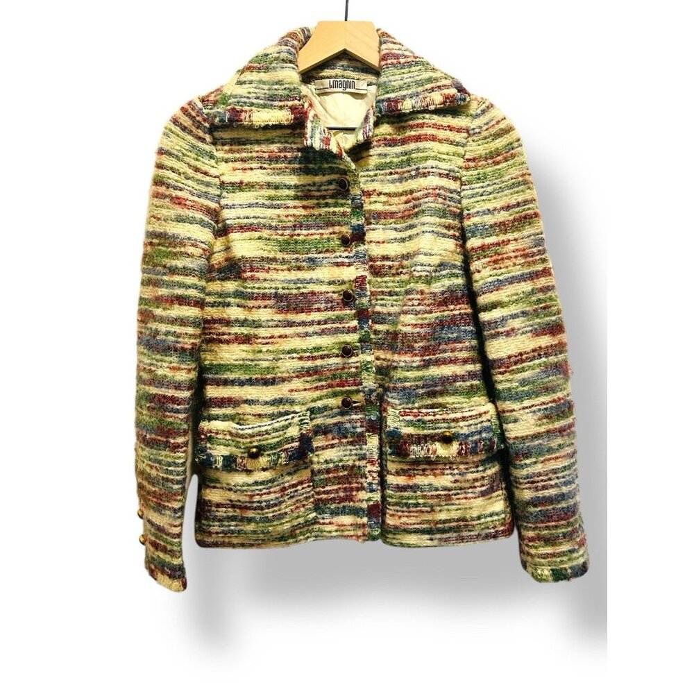 Vintage Quiet Wealth Womens Jacket Sz XS Tweed Channel Style Boucle Tweed Blazer - Picture 14 of 14